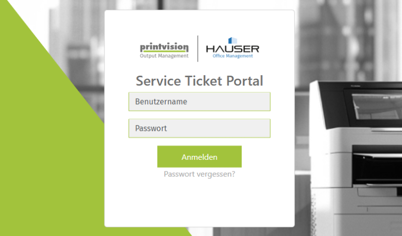 service ticket portal anmeldeung